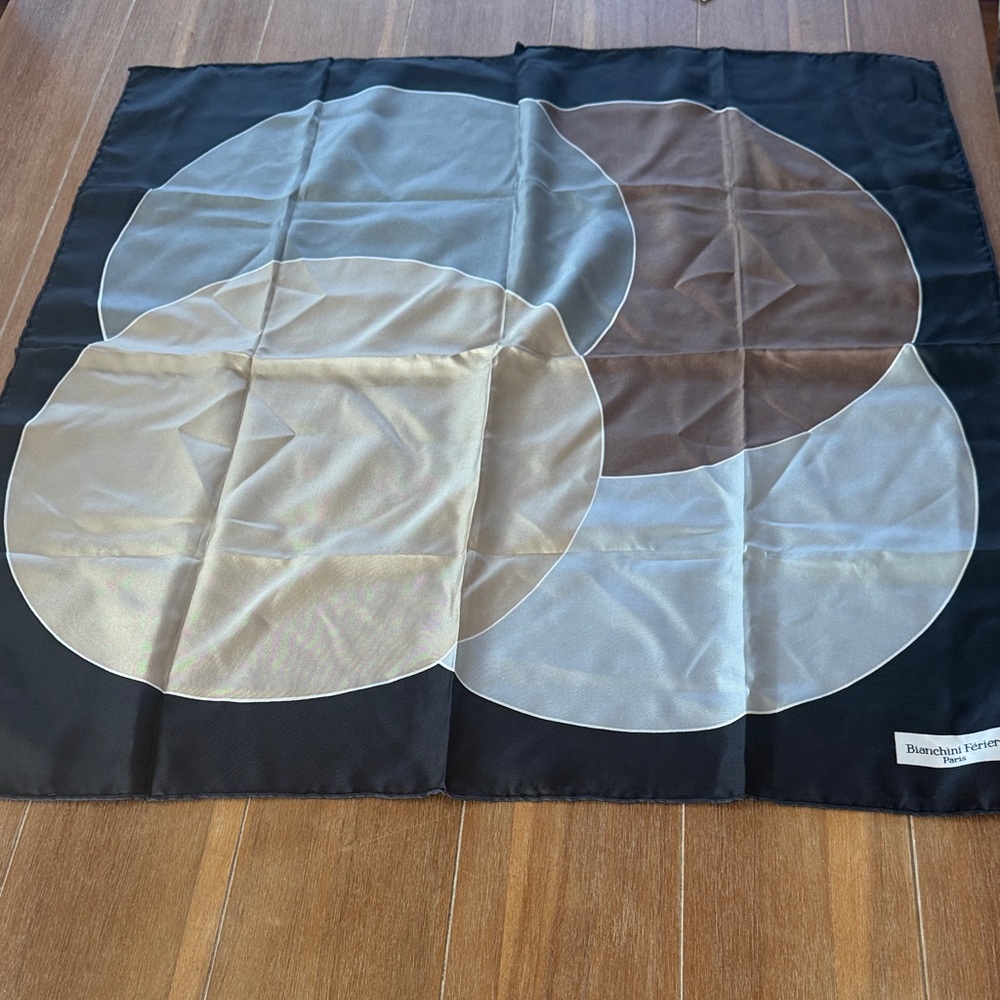 Black and Brown Silk Scarf